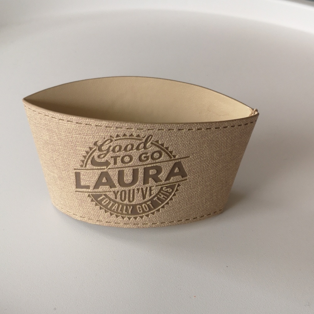 Reusable, eco-friendly coffee cup sleeve